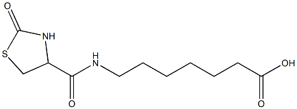 7-[(2-oxo-1,3-thiazolidin-4-yl)formamido]heptanoic acid Structure