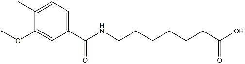 7-[(3-methoxy-4-methylbenzoyl)amino]heptanoic acid Struktur