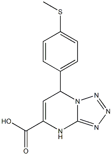 7-[4-(methylthio)phenyl]-4,7-dihydrotetrazolo[1,5-a]pyrimidine-5-carboxylic acid,,结构式