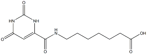 7-{[(2,6-dioxo-1,2,3,6-tetrahydropyrimidin-4-yl)carbonyl]amino}heptanoic acid,,结构式