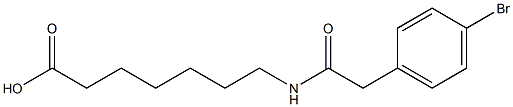 7-{[(4-bromophenyl)acetyl]amino}heptanoic acid,,结构式