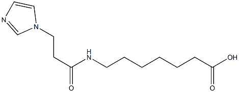 7-{[3-(1H-imidazol-1-yl)propanoyl]amino}heptanoic acid 结构式