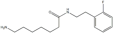 7-amino-N-[2-(2-fluorophenyl)ethyl]heptanamide 结构式