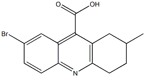 7-bromo-2-methyl-1,2,3,4-tetrahydroacridine-9-carboxylic acid 化学構造式