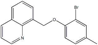 8-(2-bromo-4-methylphenoxymethyl)quinoline,,结构式