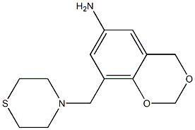 8-(thiomorpholin-4-ylmethyl)-2,4-dihydro-1,3-benzodioxin-6-amine Structure