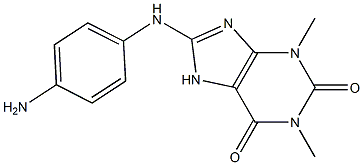 8-[(4-aminophenyl)amino]-1,3-dimethyl-3,7-dihydro-1H-purine-2,6-dione Structure