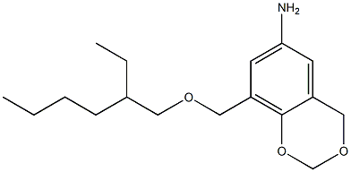 8-{[(2-ethylhexyl)oxy]methyl}-2,4-dihydro-1,3-benzodioxin-6-amine,,结构式