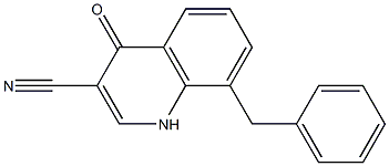 8-benzyl-4-oxo-1,4-dihydroquinoline-3-carbonitrile Struktur