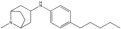 8-methyl-N-(4-pentylphenyl)-8-azabicyclo[3.2.1]octan-3-amine Struktur