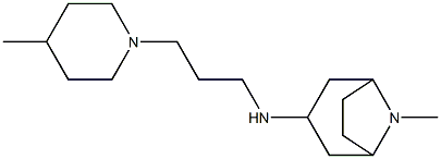 8-methyl-N-[3-(4-methylpiperidin-1-yl)propyl]-8-azabicyclo[3.2.1]octan-3-amine Structure