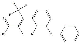 8-phenoxy-4-(trifluoromethyl)quinoline-3-carboxylic acid Struktur