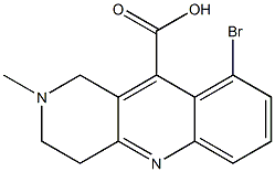 9-bromo-2-methyl-1,2,3,4-tetrahydrobenzo[b]-1,6-naphthyridine-10-carboxylic acid Struktur