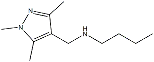 butyl[(1,3,5-trimethyl-1H-pyrazol-4-yl)methyl]amine,,结构式