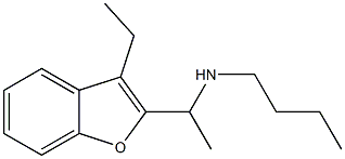 butyl[1-(3-ethyl-1-benzofuran-2-yl)ethyl]amine,,结构式