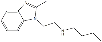butyl[2-(2-methyl-1H-1,3-benzodiazol-1-yl)ethyl]amine 化学構造式