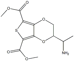 dimethyl 2-(1-aminoethyl)-2,3-dihydrothieno[3,4-b][1,4]dioxine-5,7-dicarboxylate,,结构式