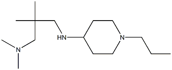 dimethyl(2-methyl-2-{[(1-propylpiperidin-4-yl)amino]methyl}propyl)amine Structure