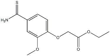 ethyl [4-(aminocarbonothioyl)-2-methoxyphenoxy]acetate Structure