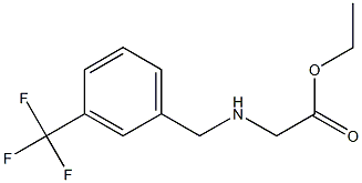 ethyl 2-({[3-(trifluoromethyl)phenyl]methyl}amino)acetate 化学構造式