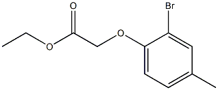 ethyl 2-(2-bromo-4-methylphenoxy)acetate 化学構造式