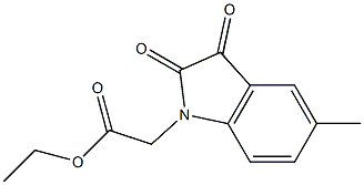 ethyl 2-(5-methyl-2,3-dioxo-2,3-dihydro-1H-indol-1-yl)acetate Struktur