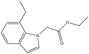 ethyl 2-(7-ethyl-1H-indol-1-yl)acetate 结构式