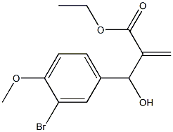 ethyl 2-[(3-bromo-4-methoxyphenyl)(hydroxy)methyl]prop-2-enoate 化学構造式