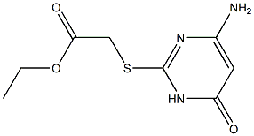 ethyl 2-[(4-amino-6-oxo-1,6-dihydropyrimidin-2-yl)sulfanyl]acetate Structure