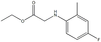 ethyl 2-[(4-fluoro-2-methylphenyl)amino]acetate,,结构式