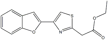 ethyl 2-[4-(1-benzofuran-2-yl)-1,3-thiazol-2-yl]acetate Struktur