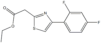ethyl 2-[4-(2,4-difluorophenyl)-1,3-thiazol-2-yl]acetate Struktur
