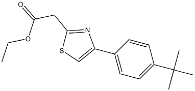ethyl 2-[4-(4-tert-butylphenyl)-1,3-thiazol-2-yl]acetate Structure