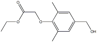 ethyl 2-[4-(hydroxymethyl)-2,6-dimethylphenoxy]acetate 化学構造式