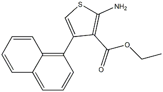 ethyl 2-amino-4-(naphthalen-1-yl)thiophene-3-carboxylate 化学構造式