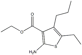 ethyl 2-amino-5-ethyl-4-propylthiophene-3-carboxylate 结构式