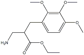 ethyl 3-amino-2-[(2,3,4-trimethoxyphenyl)methyl]propanoate 化学構造式