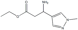 ethyl 3-amino-3-(1-methyl-1H-pyrazol-4-yl)propanoate Structure