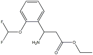 ethyl 3-amino-3-[2-(difluoromethoxy)phenyl]propanoate Structure