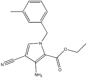 ethyl 3-amino-4-cyano-1-[(3-methylphenyl)methyl]-1H-pyrrole-2-carboxylate Struktur