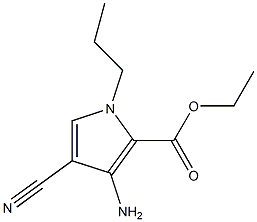 ethyl 3-amino-4-cyano-1-propyl-1H-pyrrole-2-carboxylate Struktur
