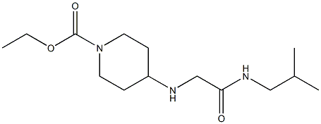 ethyl 4-({[(2-methylpropyl)carbamoyl]methyl}amino)piperidine-1-carboxylate Struktur