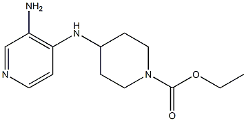 ethyl 4-[(3-aminopyridin-4-yl)amino]piperidine-1-carboxylate,,结构式