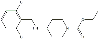 ethyl 4-{[(2,6-dichlorophenyl)methyl]amino}piperidine-1-carboxylate,,结构式