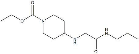 ethyl 4-{[(propylcarbamoyl)methyl]amino}piperidine-1-carboxylate,,结构式