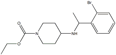  ethyl 4-{[1-(2-bromophenyl)ethyl]amino}piperidine-1-carboxylate
