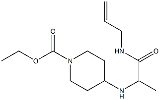 ethyl 4-{[1-(prop-2-en-1-ylcarbamoyl)ethyl]amino}piperidine-1-carboxylate 化学構造式