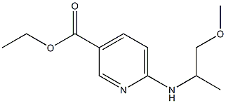 ethyl 6-[(1-methoxypropan-2-yl)amino]pyridine-3-carboxylate,,结构式