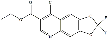 ethyl 8-chloro-2,2-difluoro-2H-[1,3]dioxolo[4,5-g]quinoline-7-carboxylate Struktur