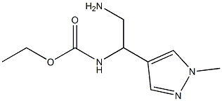 ethyl N-[2-amino-1-(1-methyl-1H-pyrazol-4-yl)ethyl]carbamate Structure